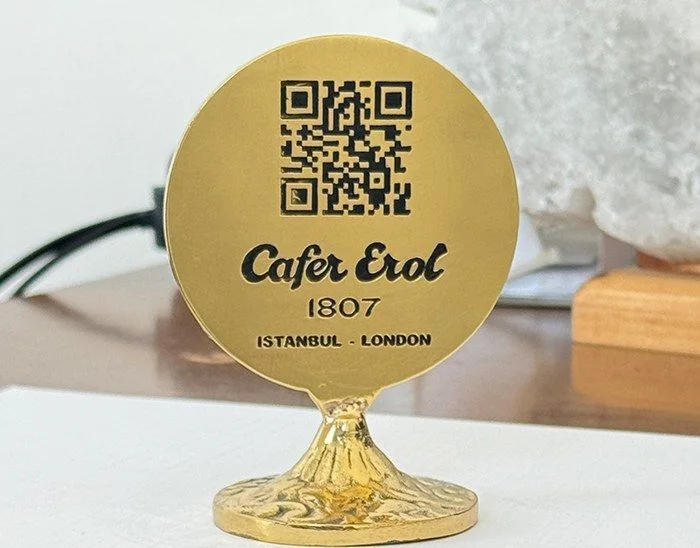PMN10 Pirinç Masa Üstü Numaralık ve QR Code – görsel 4