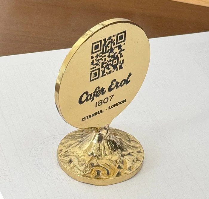 PMN10 Pirinç Masa Üstü Numaralık ve QR Code – görsel 6