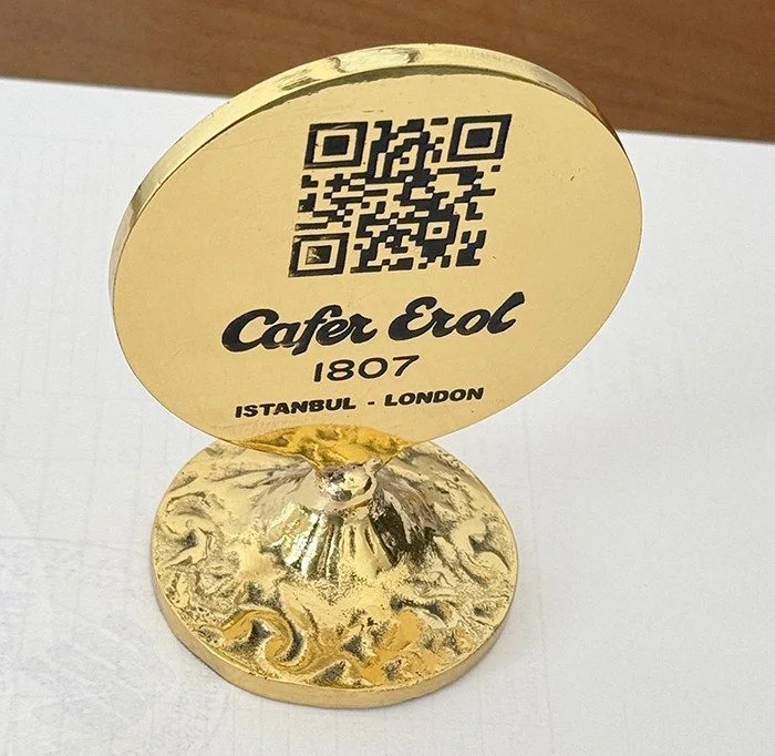 PMN10 Pirinç Masa Üstü Numaralık ve QR Code – görsel 8
