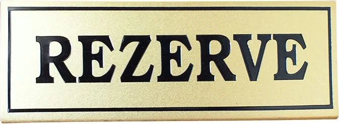 Pirinç Masa Üstü Rezerve Yazısı