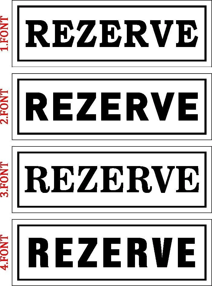 R06 Pleksiglass Masa Rezerve Yazısı – Alüminyum Plakalı – görsel 11
