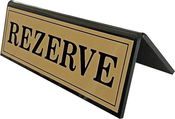 R06 Pleksiglass Masa Rezerve Yazısı – Alüminyum Plakalı – görsel 4