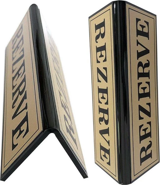 R06 Pleksiglass Masa Rezerve Yazısı – Alüminyum Plakalı – görsel 6